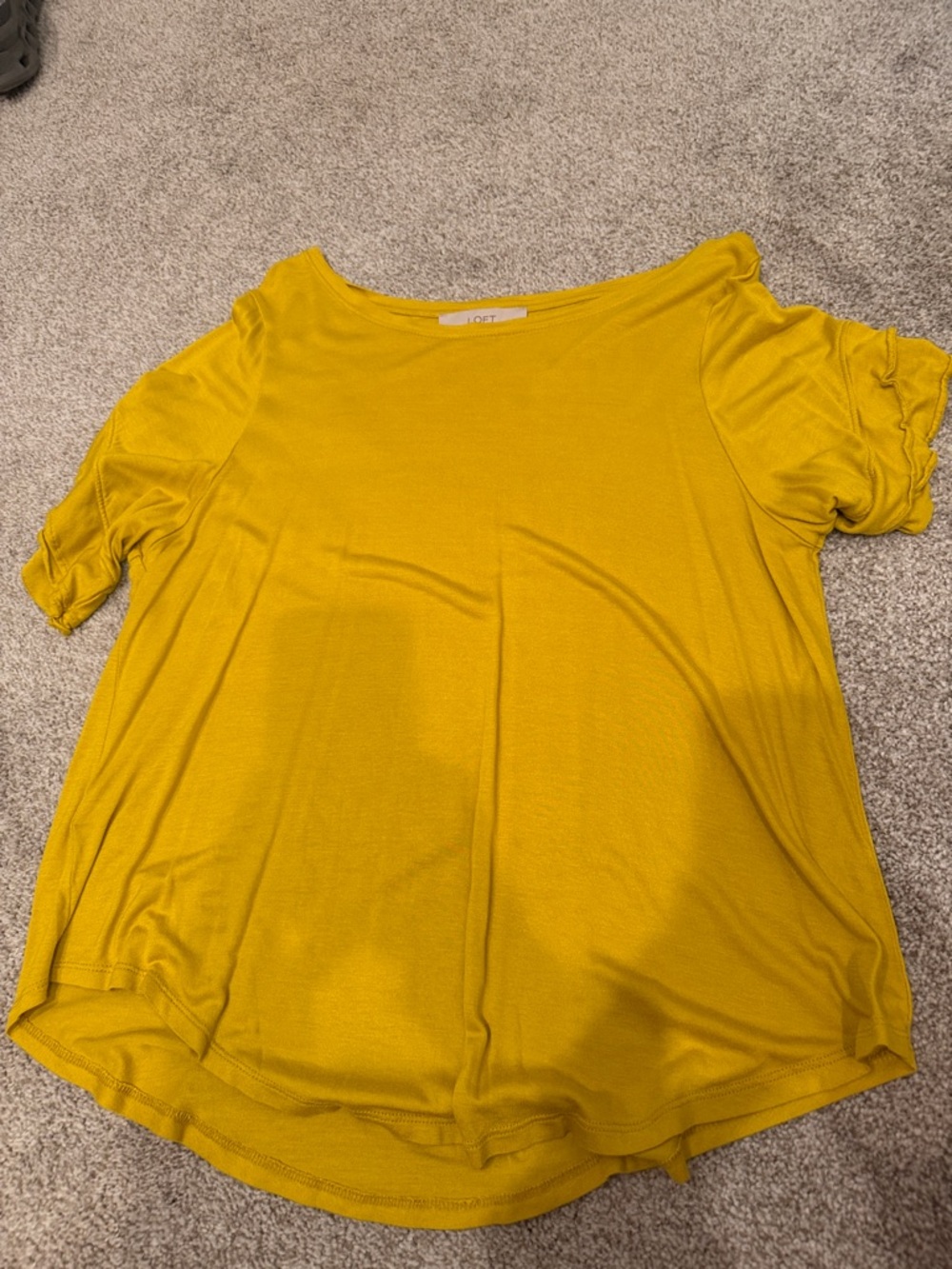 LOFT Short Sleeve Tee in Mustard Yellow